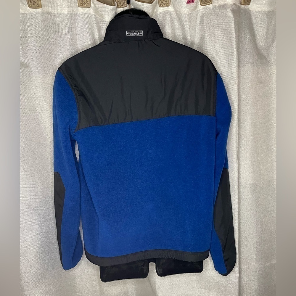 Polo Ralph Lauren Mens Polartec Denali Fleece Hooded Jacket Blue/Black Size S.   - Picture 6 of 10